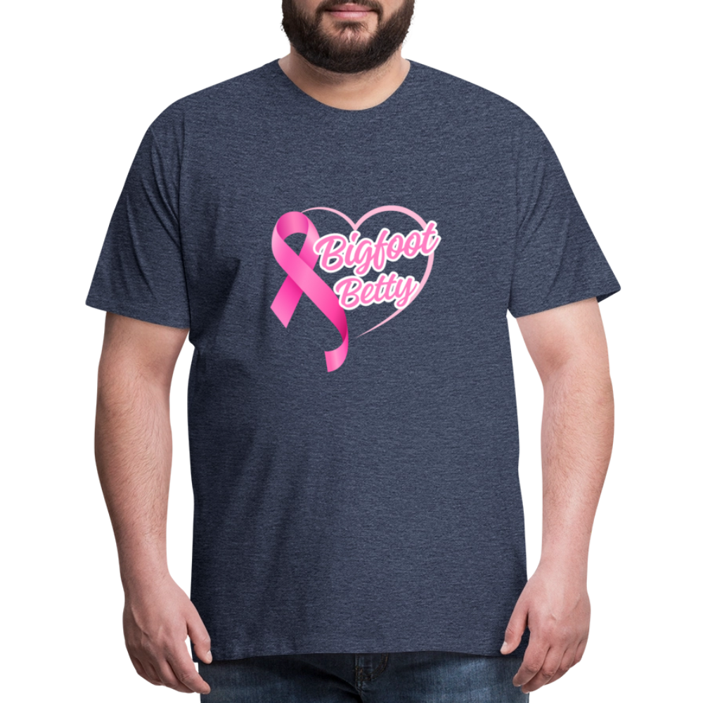 Men's Premium T-Shirt -BFB Pink Ribbon - heather blue