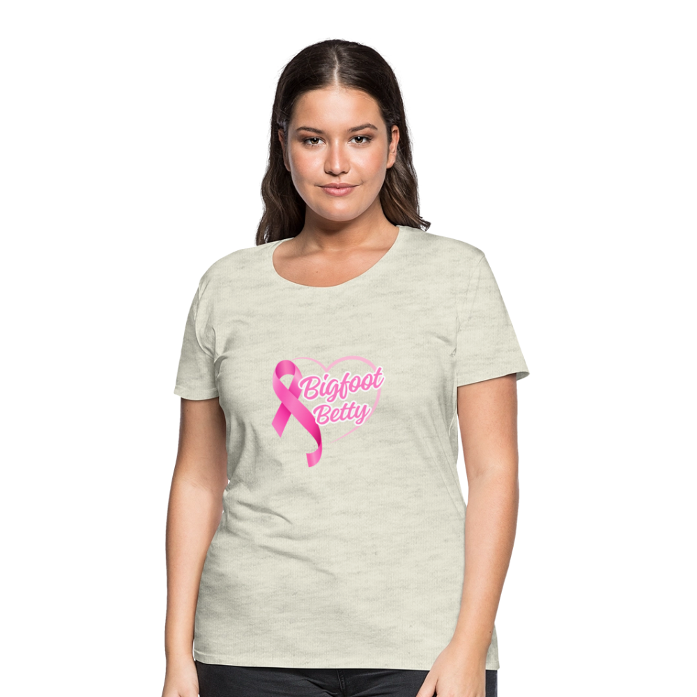 Women’s Premium T-Shirt - BFB Pink Ribbon - heather oatmeal