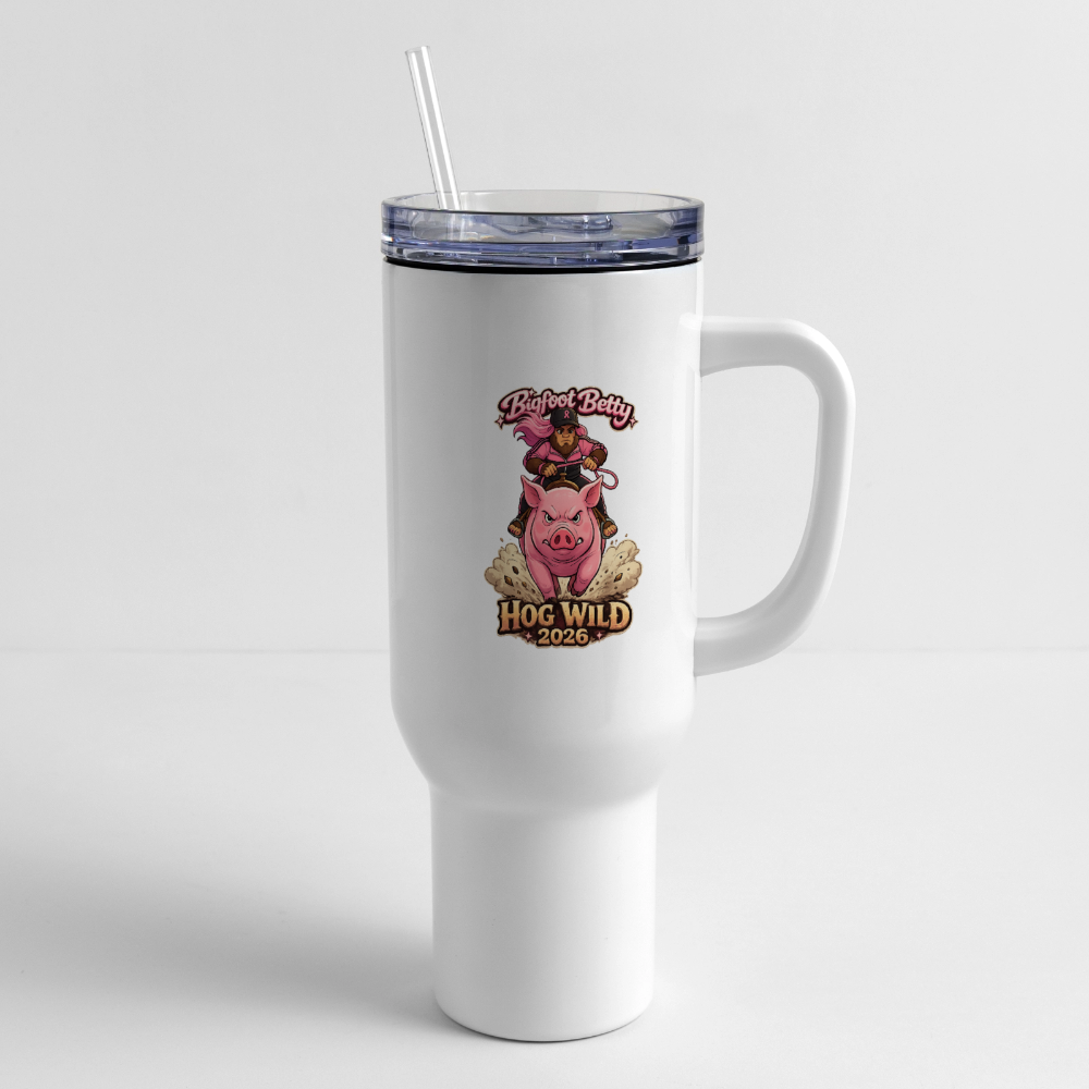 40 oz Travel Tumbler - Hog Wild 2026 - white