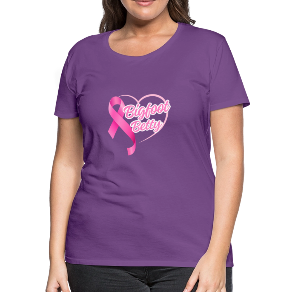 Women’s Premium T-Shirt - BFB Pink Ribbon - purple