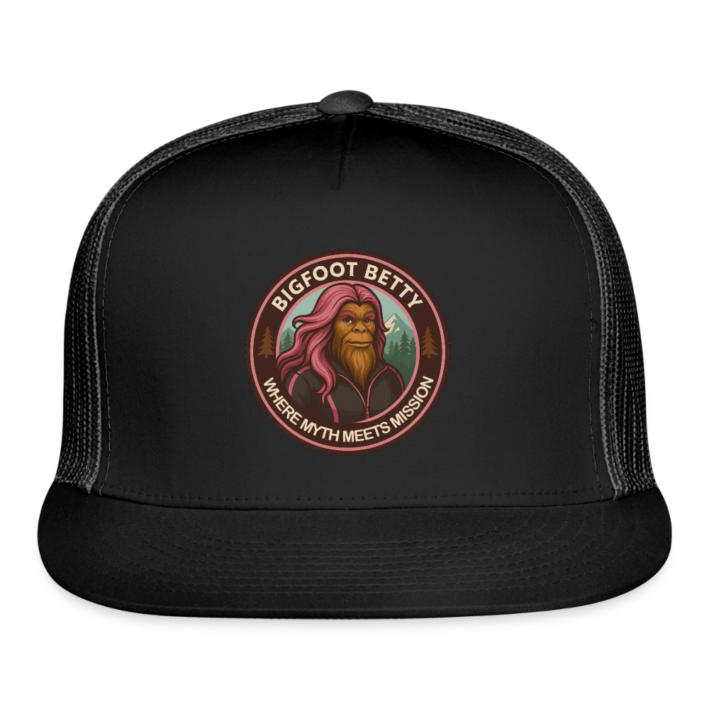 Trucker Hat - Where Myth Meets Mission (RETRO) - black/black