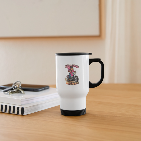 Travel Mug - BFB Hog Wild - MOTORCYCLE - white