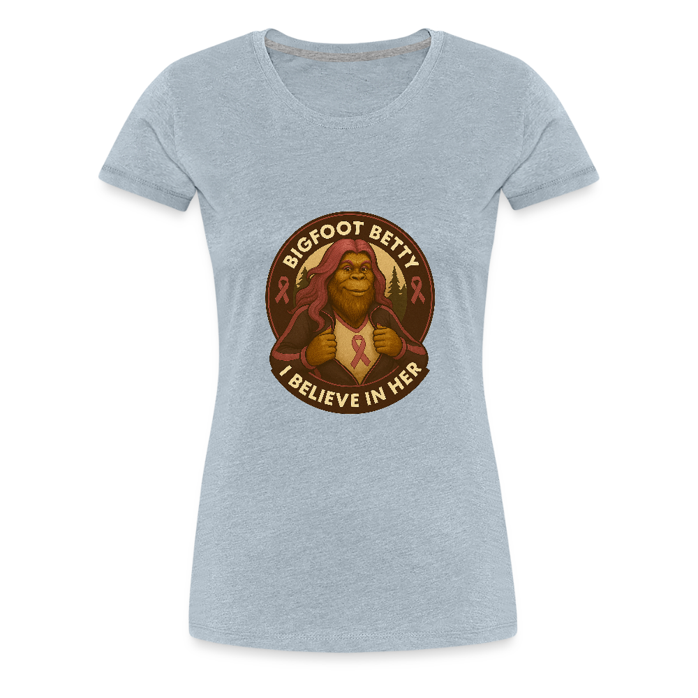 Women’s Premium T-Shirt - I Believe In Her (RETRO) - heather ice blue