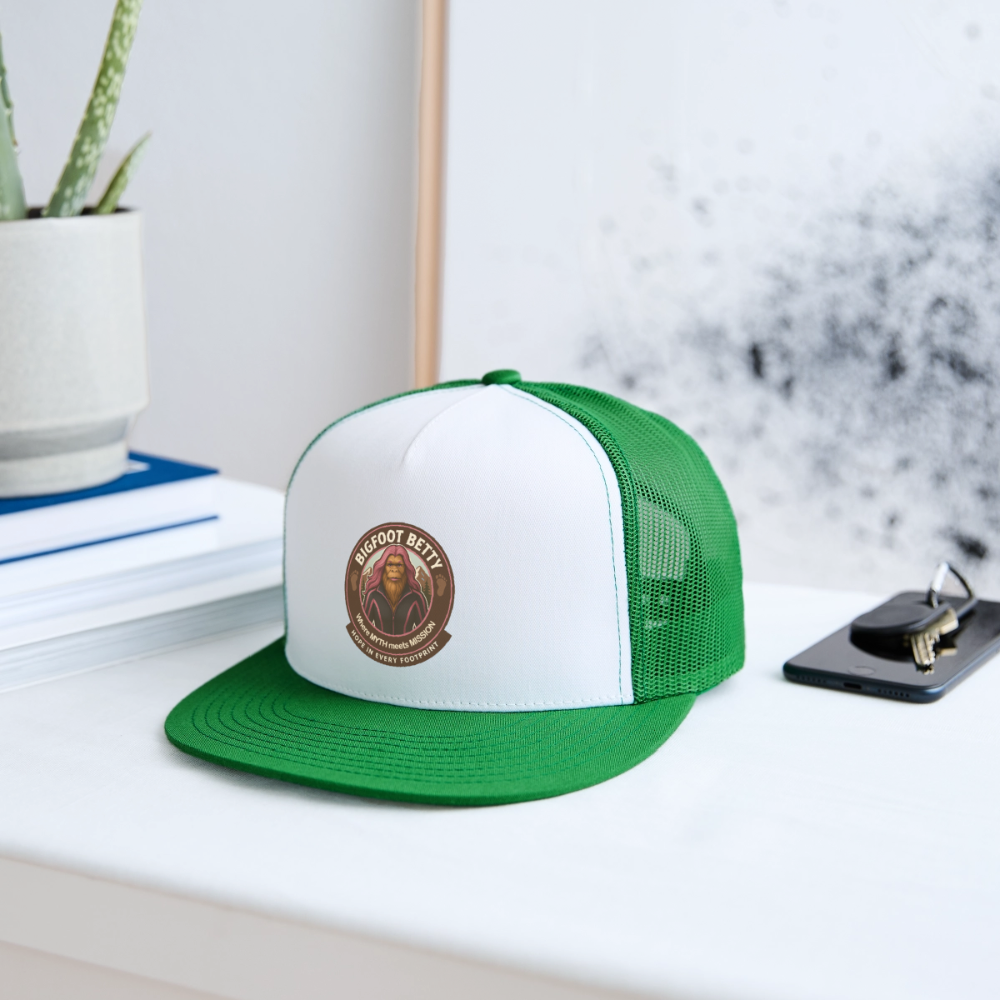 Trucker Hat - Hope in Every Footprint (RETRO) - white/kelly green