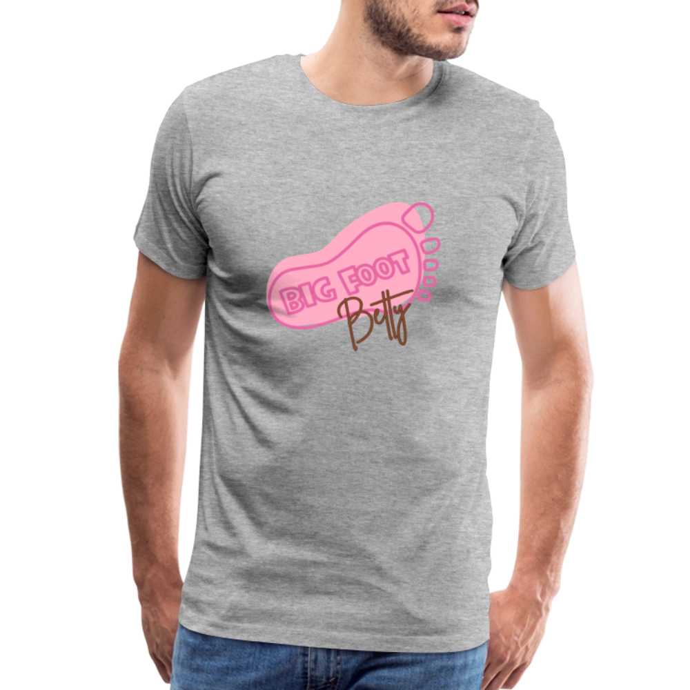 Men's Premium T-Shirt - BFB FootPrint - heather gray