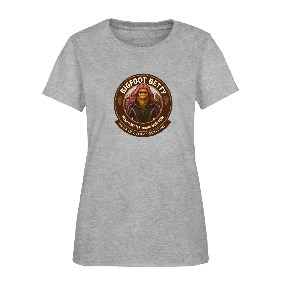 Women's T-Shirt - Hope in Every Footprint (RETRO) - heather gray