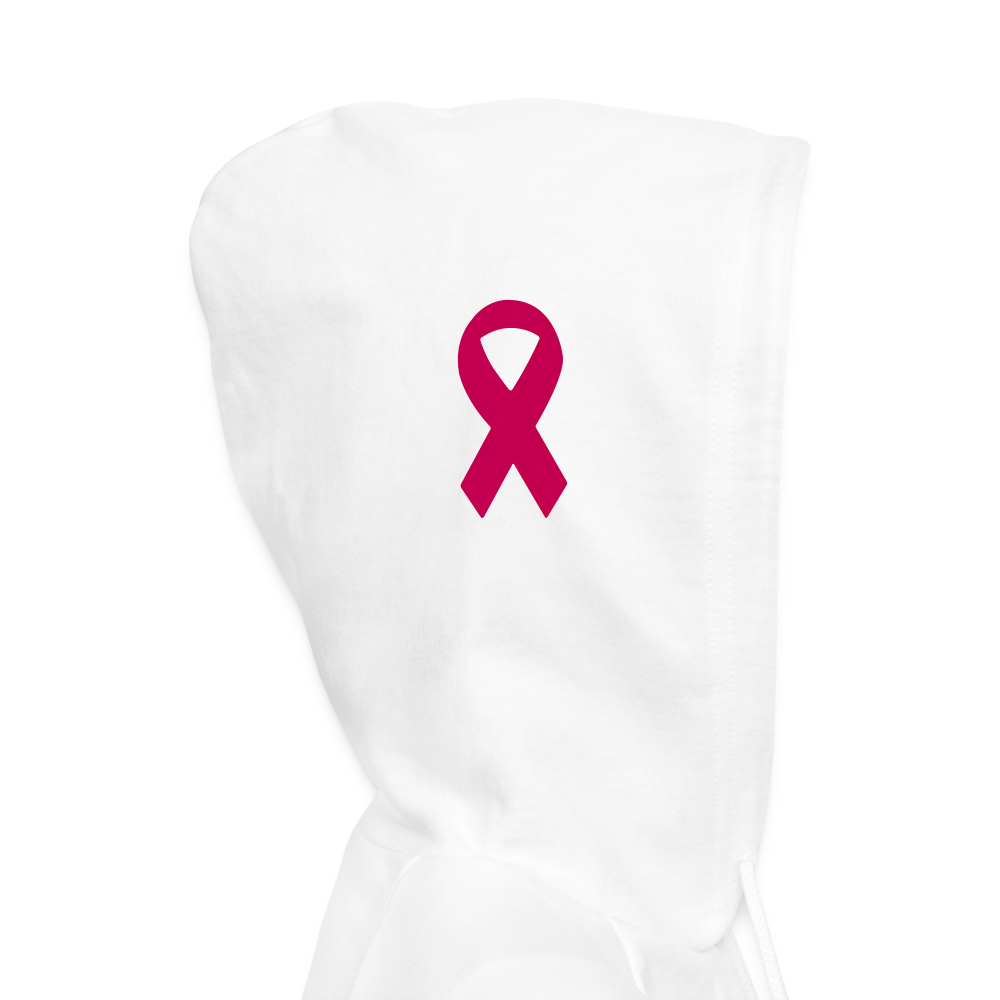 Women's Hoodie - BIGFOOT BETTY HEART - JEEP - PINK RIBBON - white