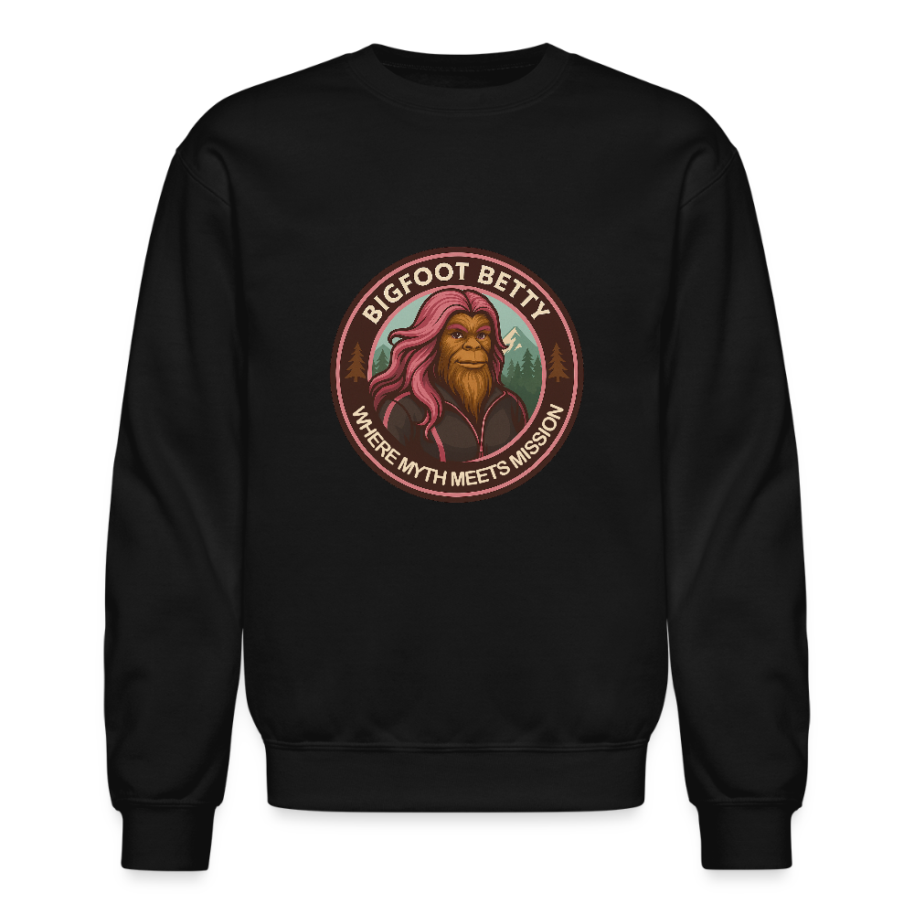 Crewneck Sweatshirt - Where Myth Meets Mission (RETRO) - black