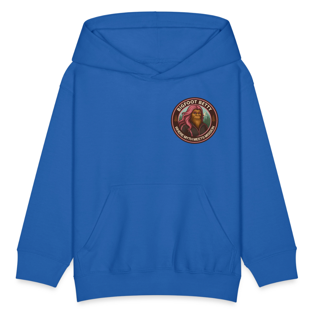 Kids' Hoodie - Where Myth Meets Mission (F/B) (RETRO) - royal blue