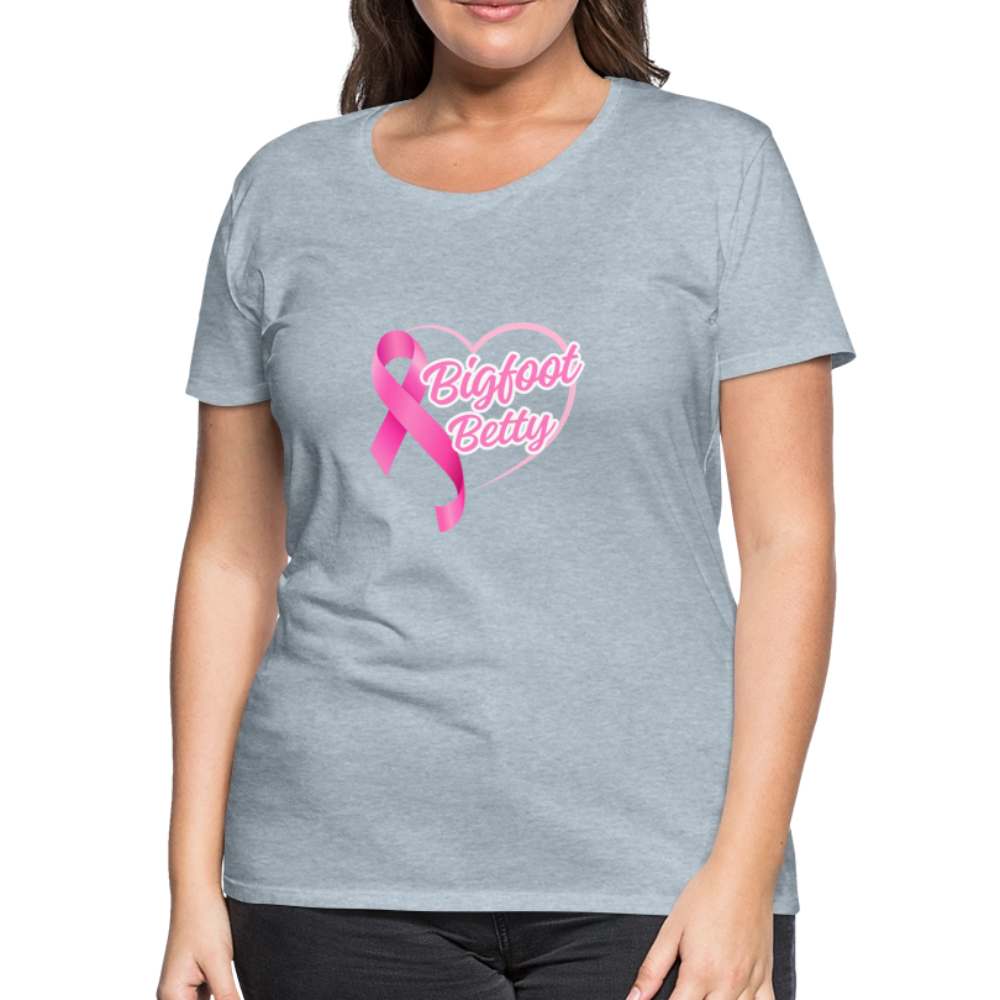Women’s Premium T-Shirt - BFB Pink Ribbon - heather ice blue