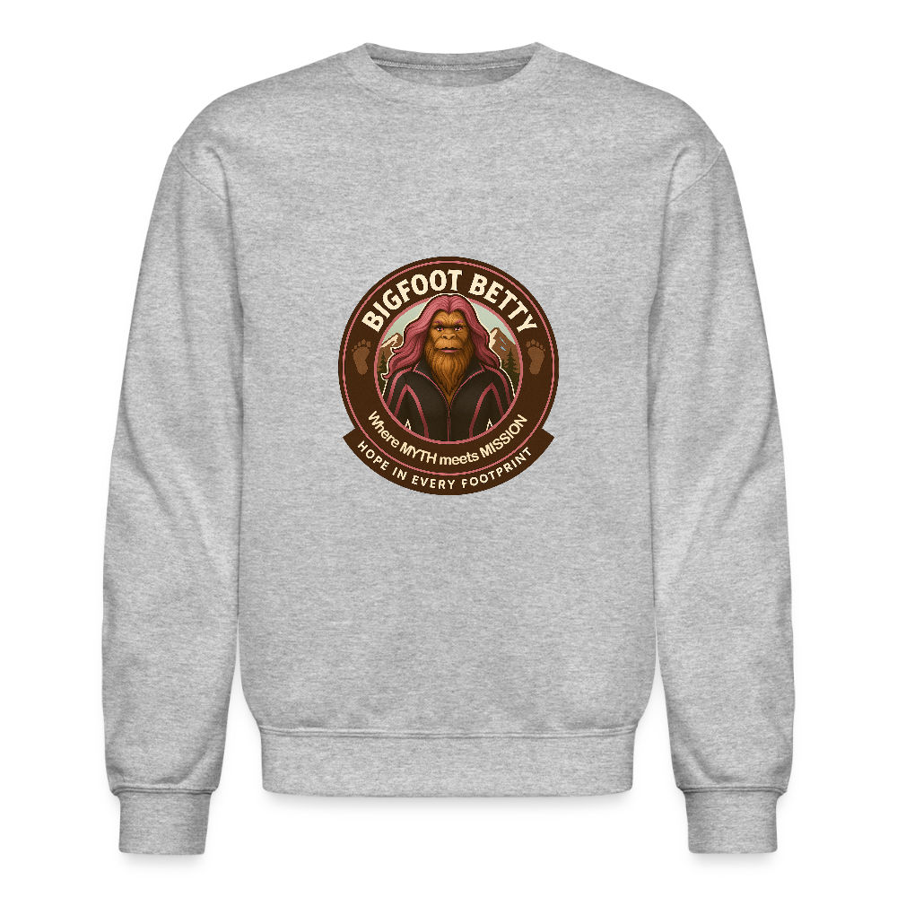 Crewneck Sweatshirt - Hope in Every Footprint (RETRO) - heather gray