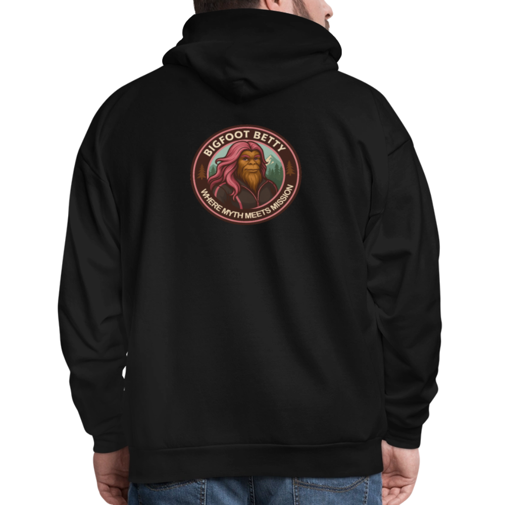 Men's Hoodie - Where Myth Meets Mission (F/B) (RETRO) - black