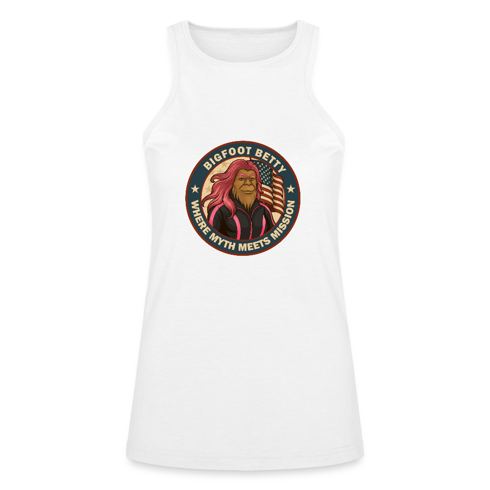 BFB July 4 - Badge Women’s Racerneck Tank - white