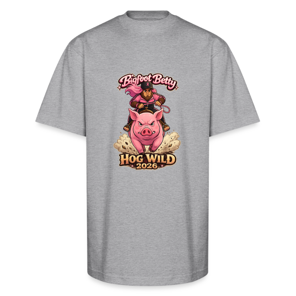 Unisex Oversized Heavyweight T-Shirt - BFB Hog Wild - HOG - heather gray
