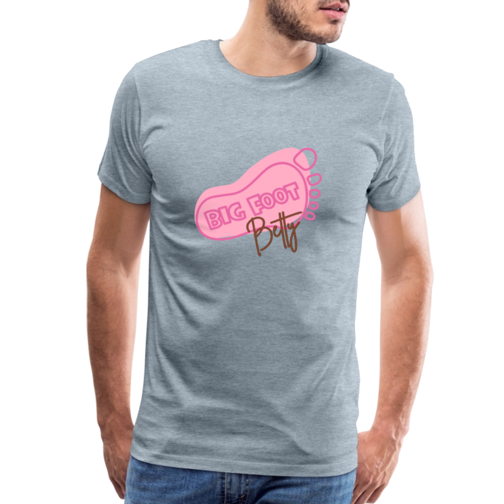 Men's Premium T-Shirt - BFB FootPrint - heather ice blue