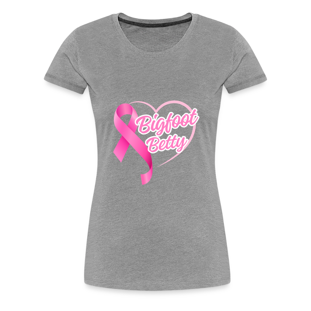 Women’s Premium T-Shirt - BFB Pink Ribbon - heather gray
