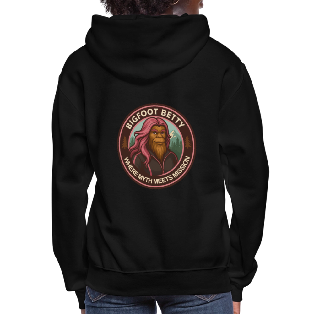 Women's Hoodie - Where Myth Meets Mission (RETRO) - black