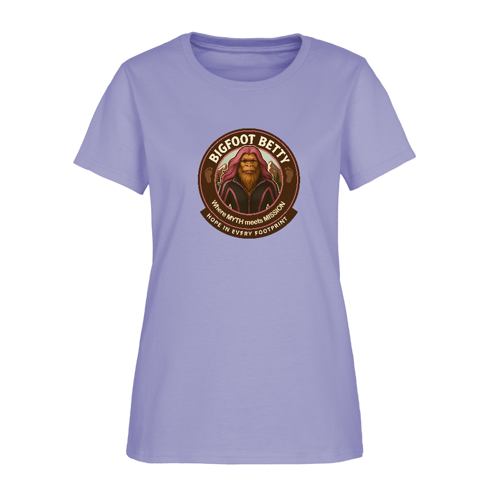 Women's T-Shirt - Hope in Every Footprint (RETRO) - lavender
