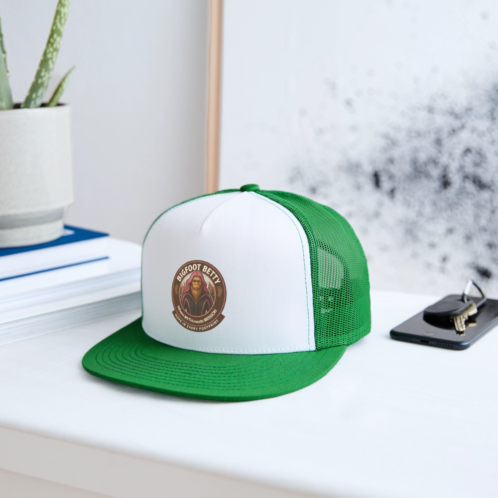 Trucker Hat - Hope in Every Footprint (RETRO) - white/kelly green