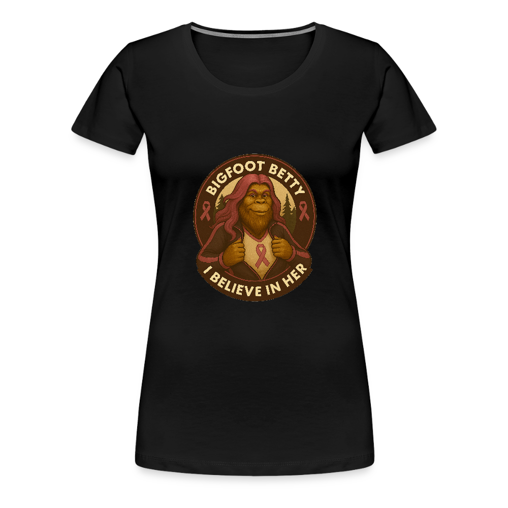 Women’s Premium T-Shirt - I Believe In Her (RETRO) - black
