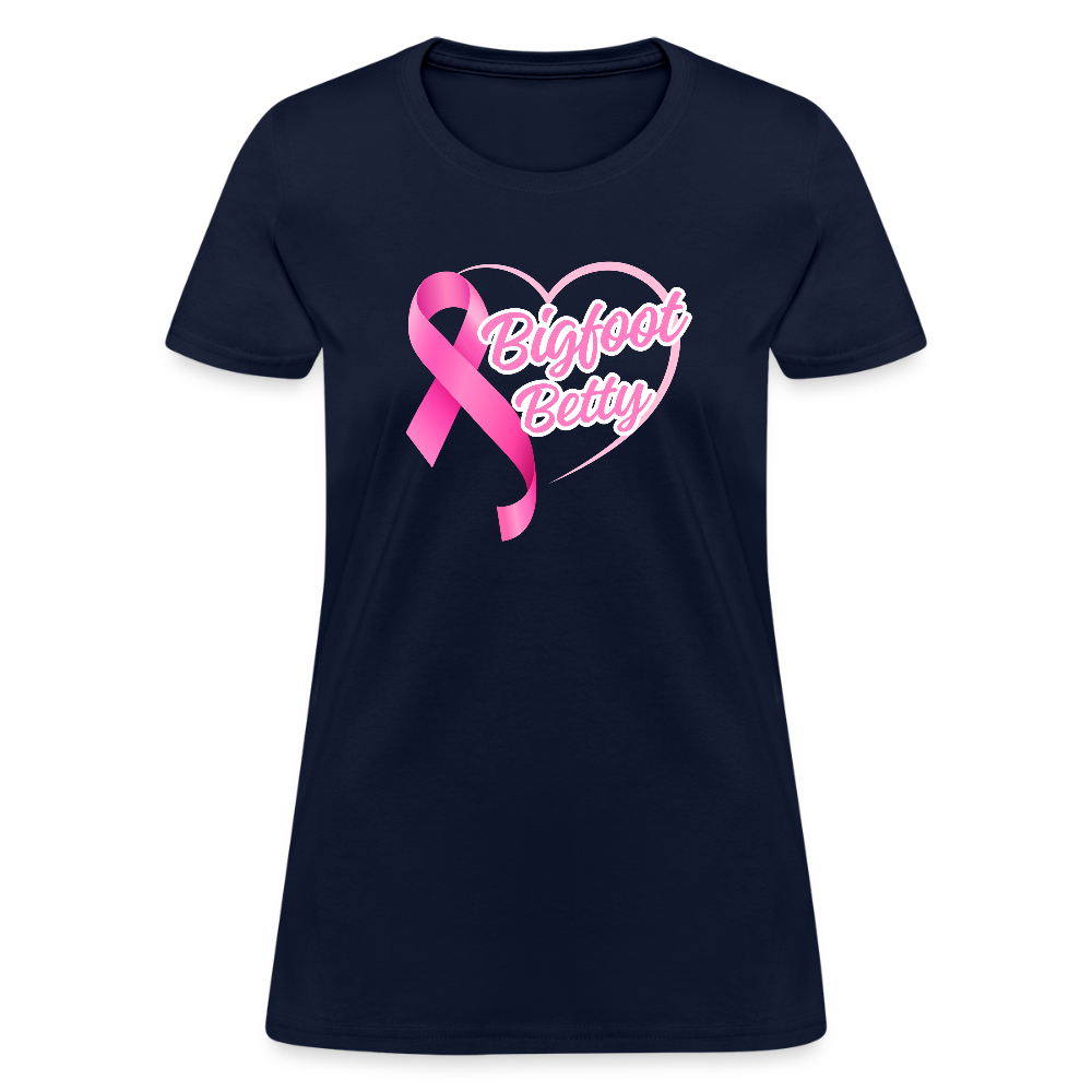 Women's T-Shirt - BFB Pink Ribbon - navy