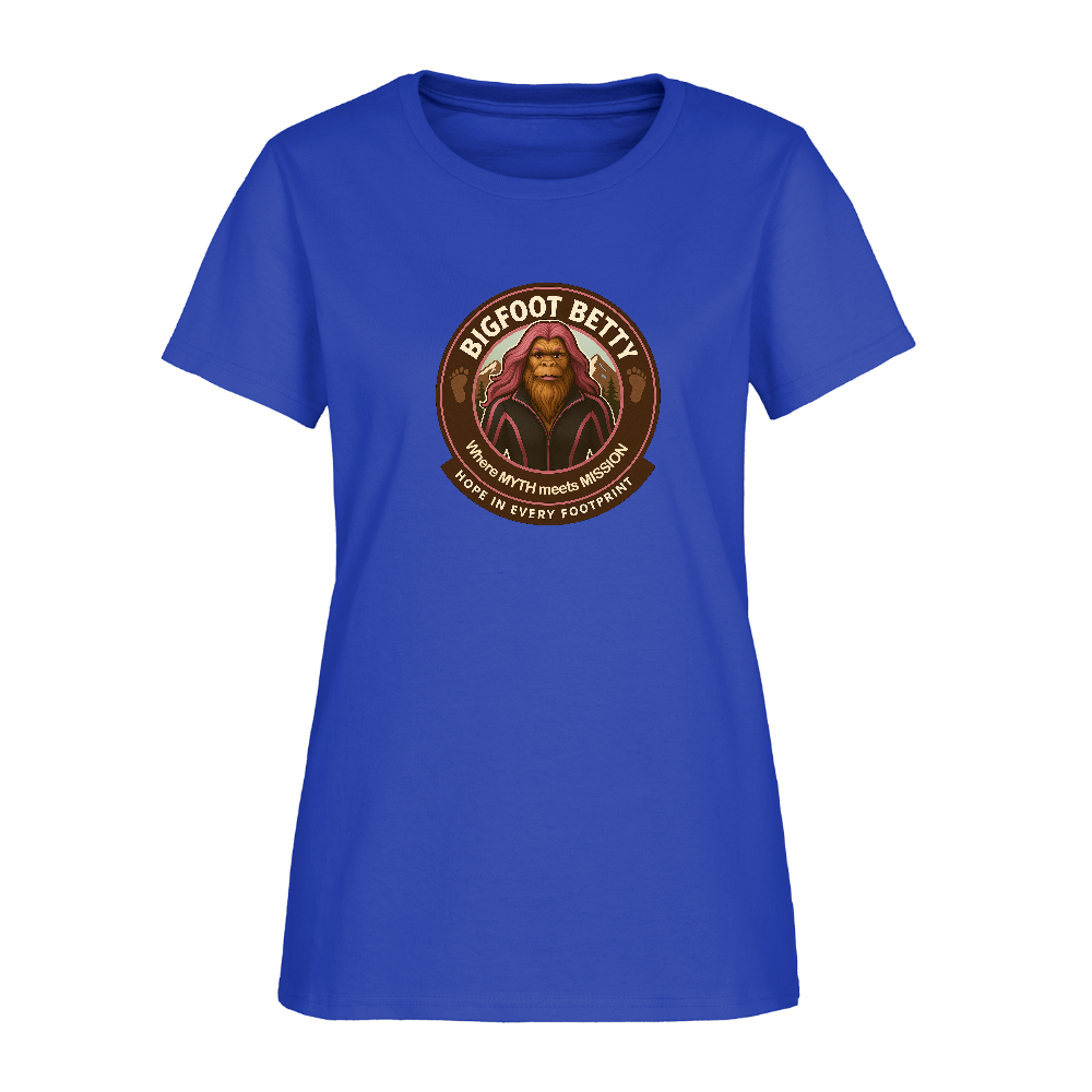 Women's T-Shirt - Hope in Every Footprint (RETRO) - royal blue