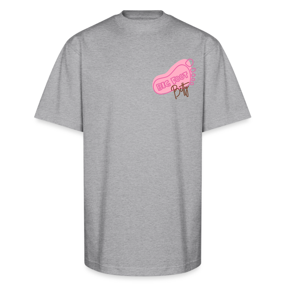 Unisex Oversized Heavyweight T-Shirt - BFB FootPrint - heather gray