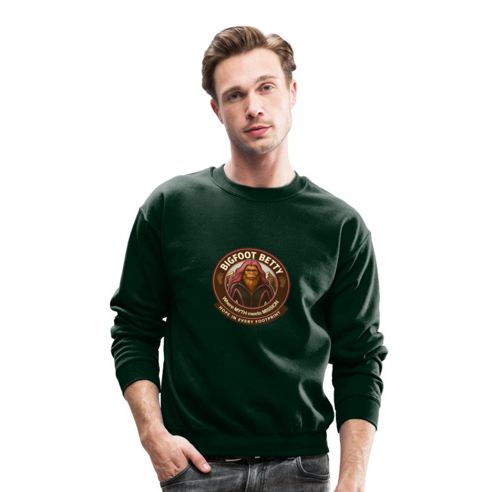 Crewneck Sweatshirt - Hope in Every Footprint (RETRO) - forest green