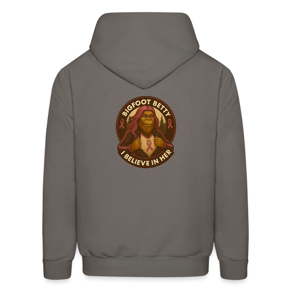 Men's Hoodie - I Believe In Her (RETRO) - asphalt gray