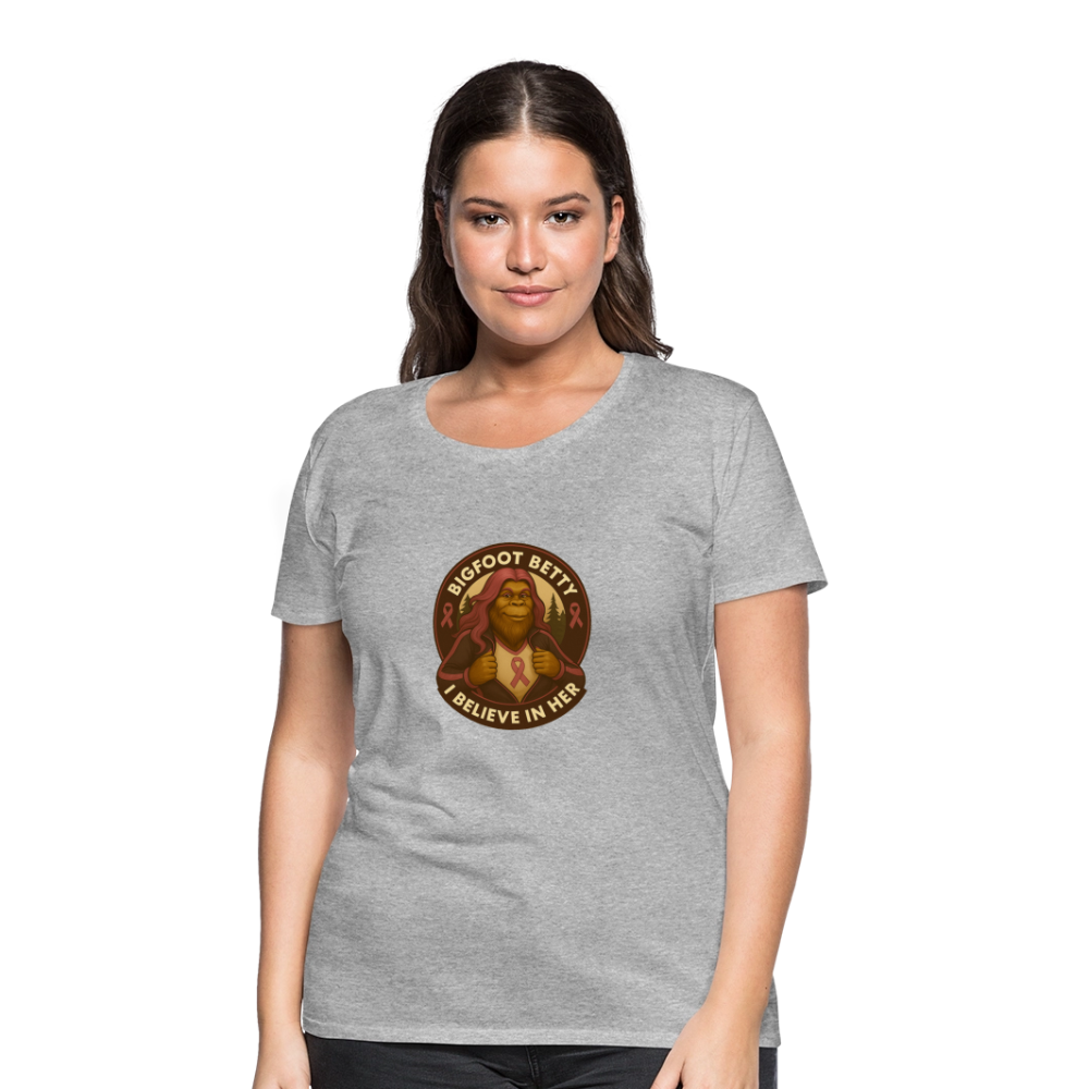 Women’s Premium T-Shirt - I Believe In Her (RETRO) - heather gray