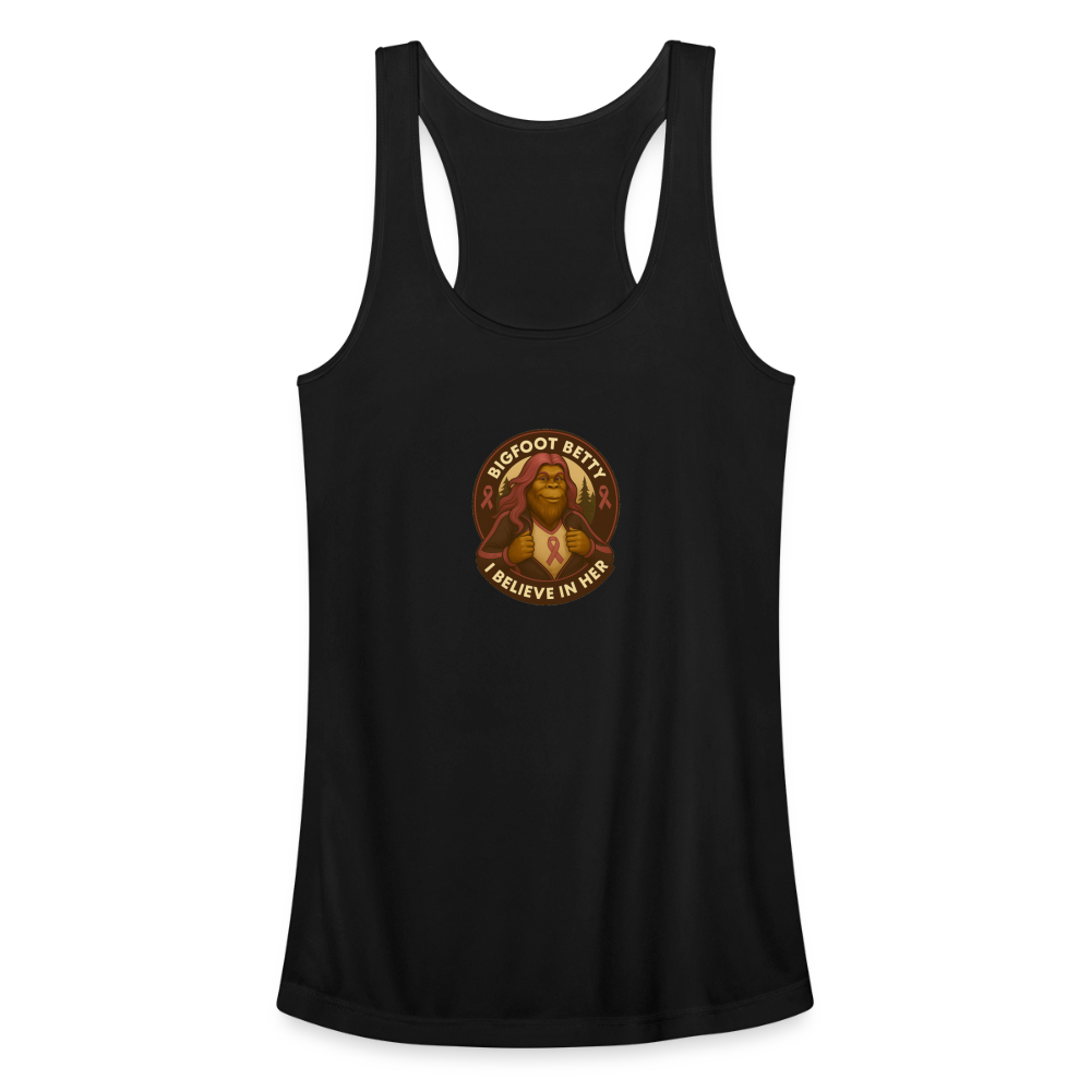 Women’s Performance Racerback Tank Top - I Believe In Her (RETRO) - black