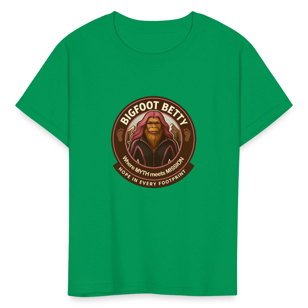 Kids' T-Shirt - Hope in Every Footprint (RETRO) - kelly green