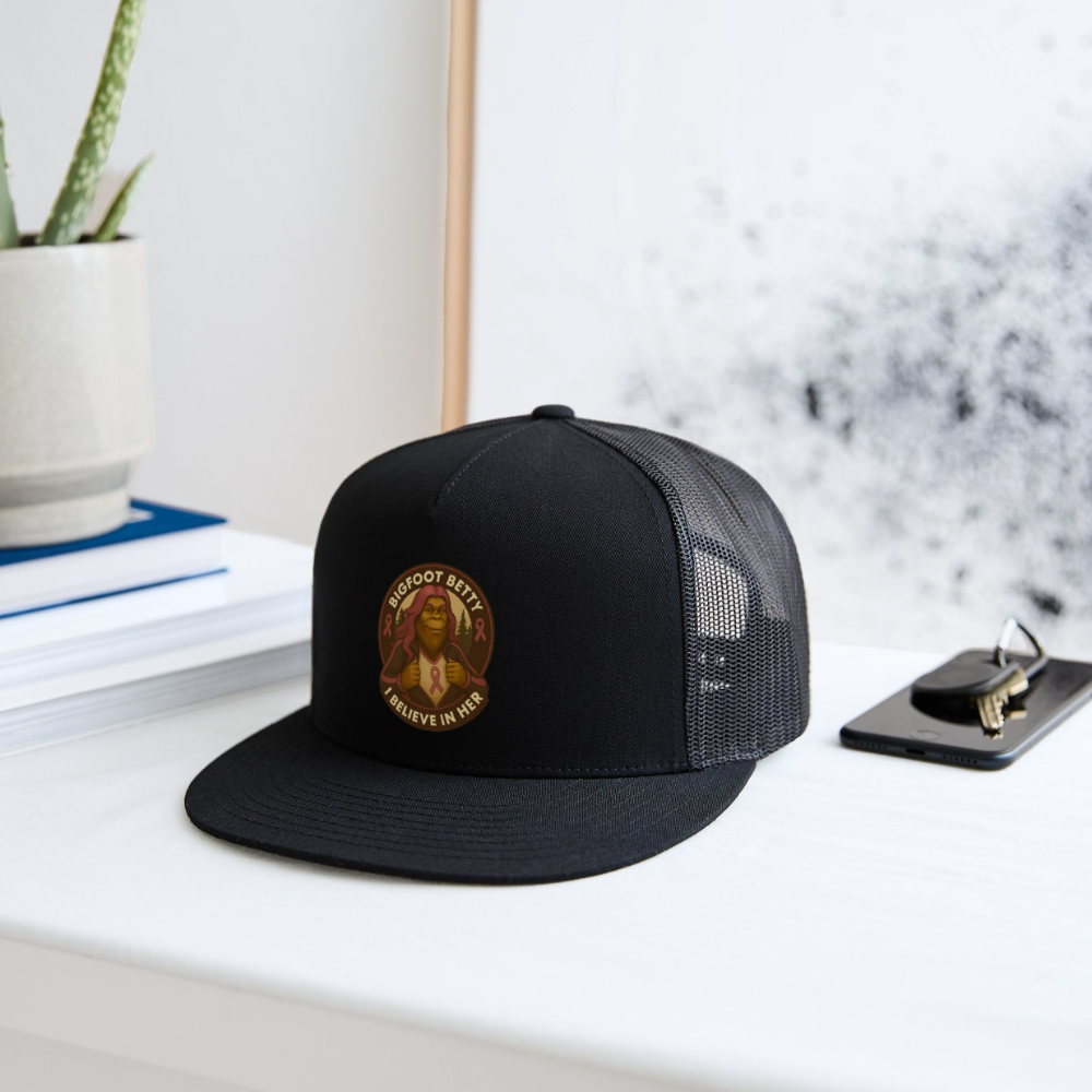 Trucker Hat - I Believe In Her (RETRO) - black/black