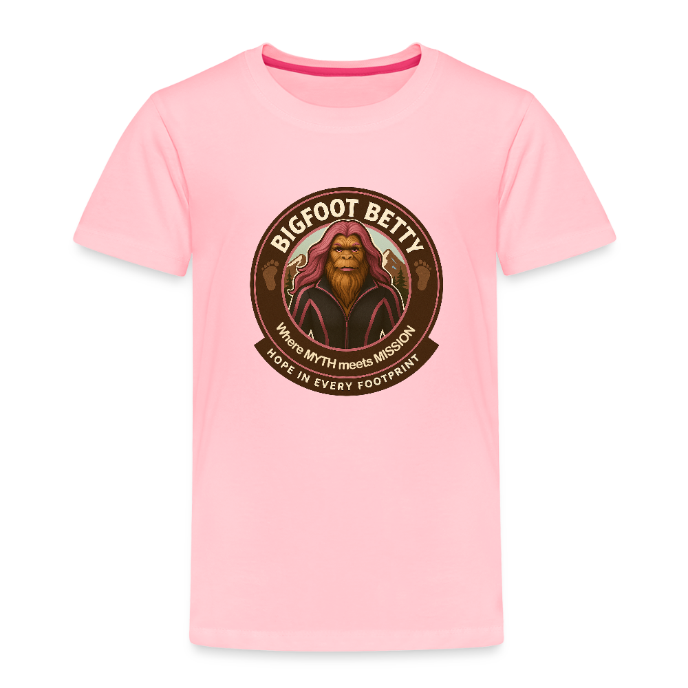 Toddler Premium T-Shirt - Hope in Every Footprint (RETRO) - pink
