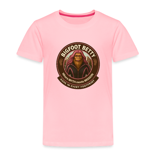 Toddler Premium T-Shirt - Hope in Every Footprint (RETRO) - pink