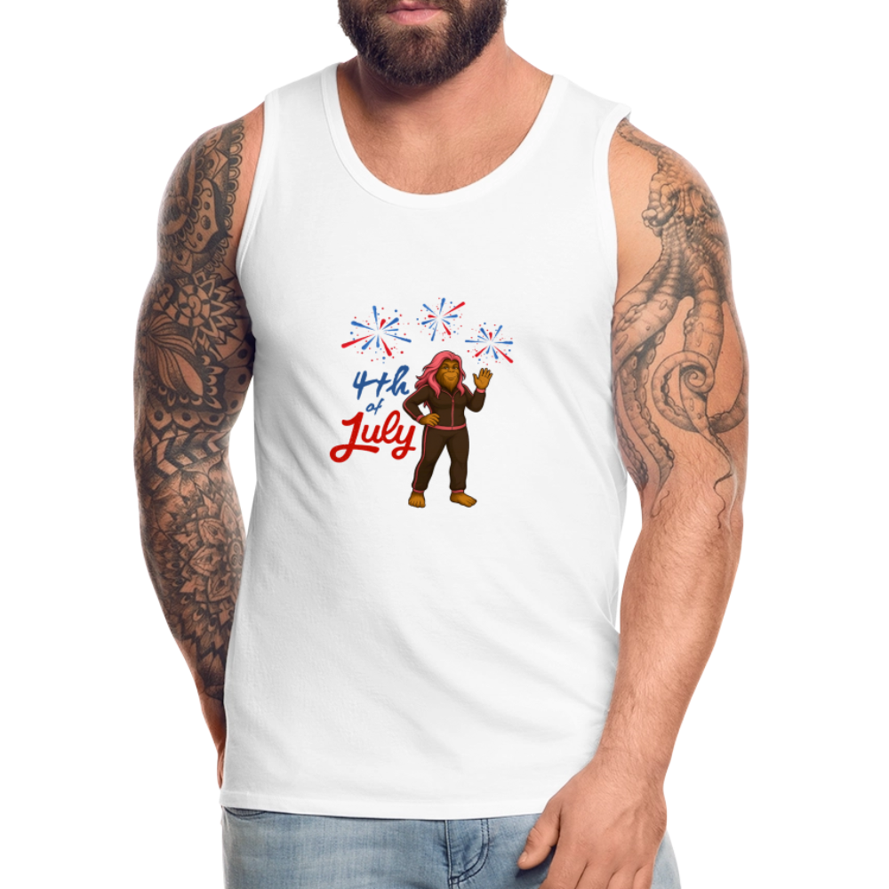 BFB July 4 - Fireworks Men’s Premium Tank - white