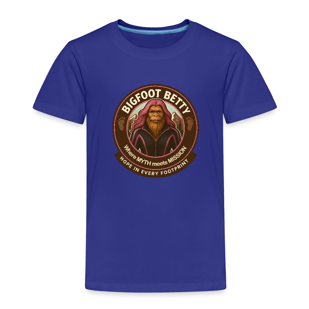 Toddler Premium T-Shirt - Hope in Every Footprint (RETRO) - royal blue