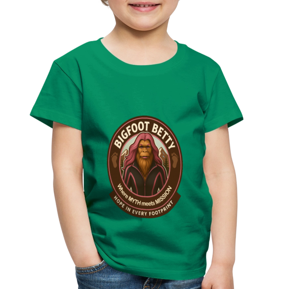Toddler Premium T-Shirt - Hope in Every Footprint (RETRO) - kelly green