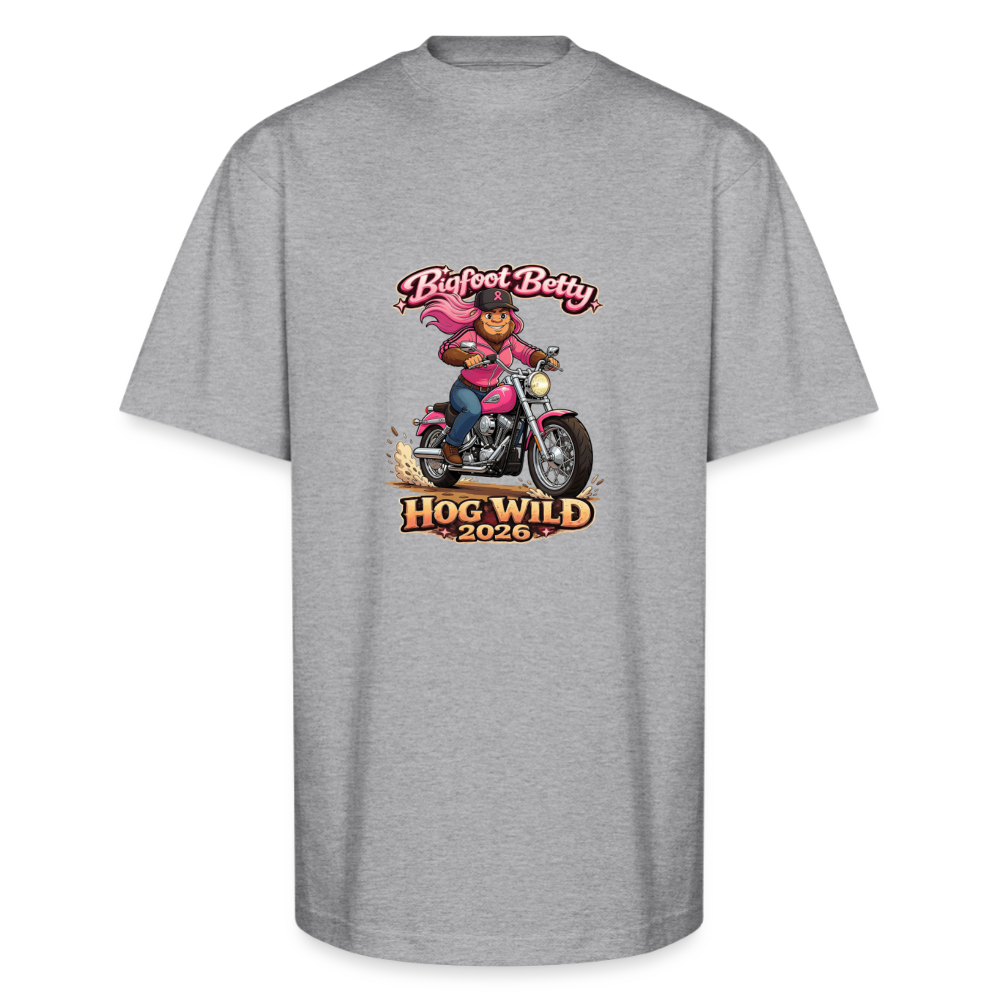 Unisex Oversized Heavyweight T-Shirt - BFB Hog Wild - MOTORCYCLE - heather gray