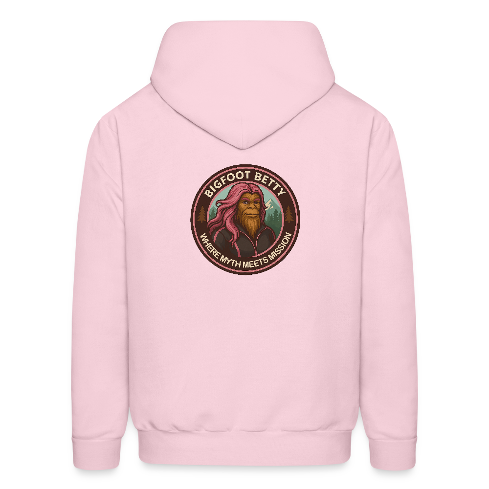 Men's Hoodie - Where Myth Meets Mission (F/B) (RETRO) - pale pink