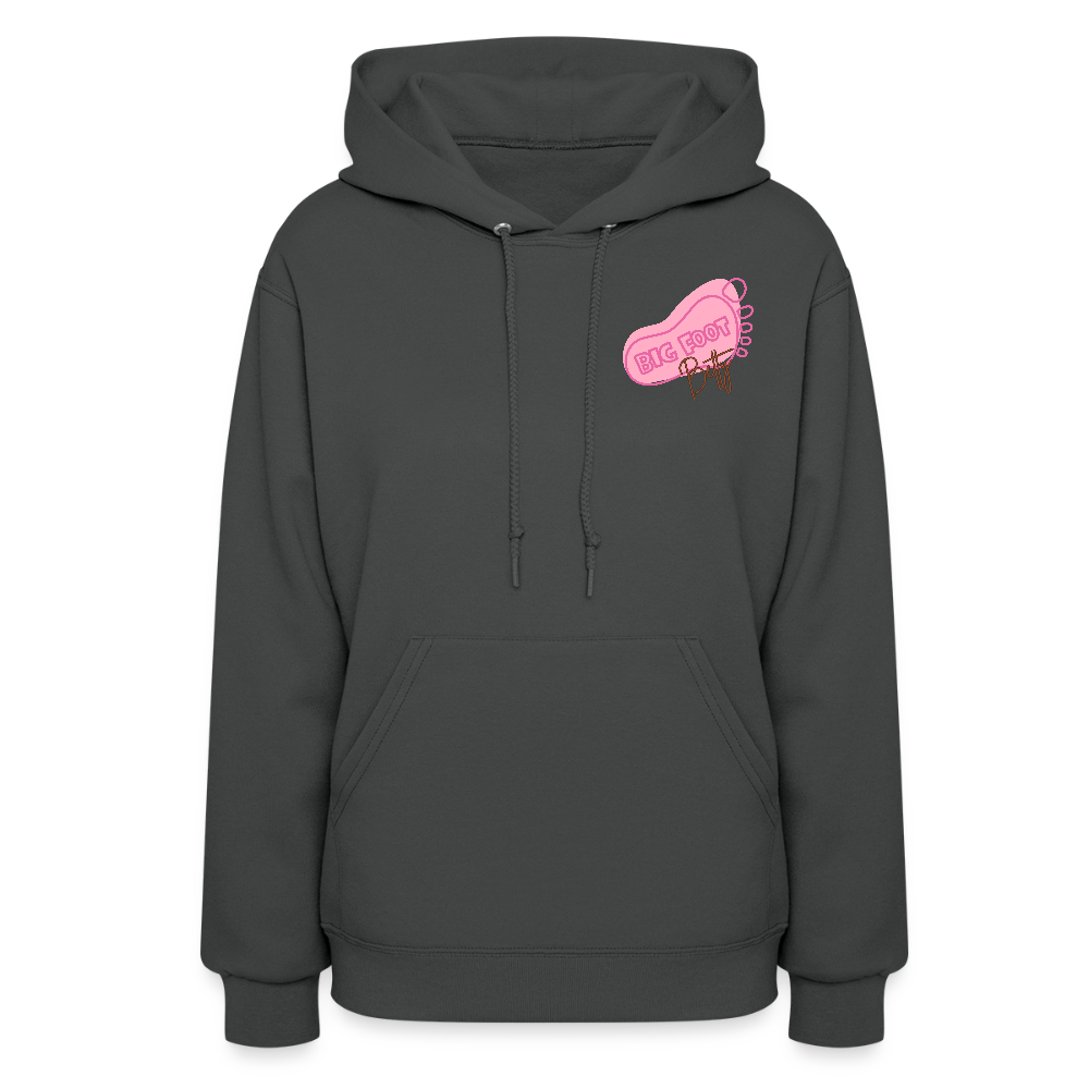 Women's Hoodie - BIGFOOT BETTY - JEEP - PINK RIBBON - asphalt