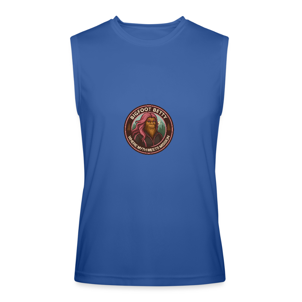 Men’s Performance Sleeveless Shirt - Where Myth Meets Mission (RETRO) - royal blue
