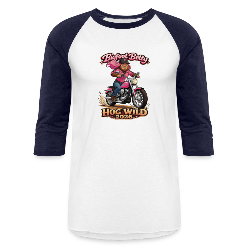 Baseball T-Shirt - BFB Hog Wild - MOTORCYCLE - white/navy