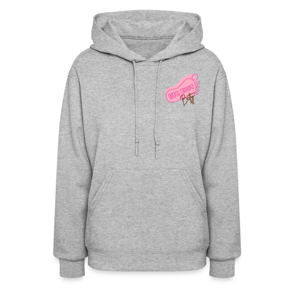 Women's Hoodie - BIGFOOT BETTY - JEEP - PINK RIBBON - heather gray