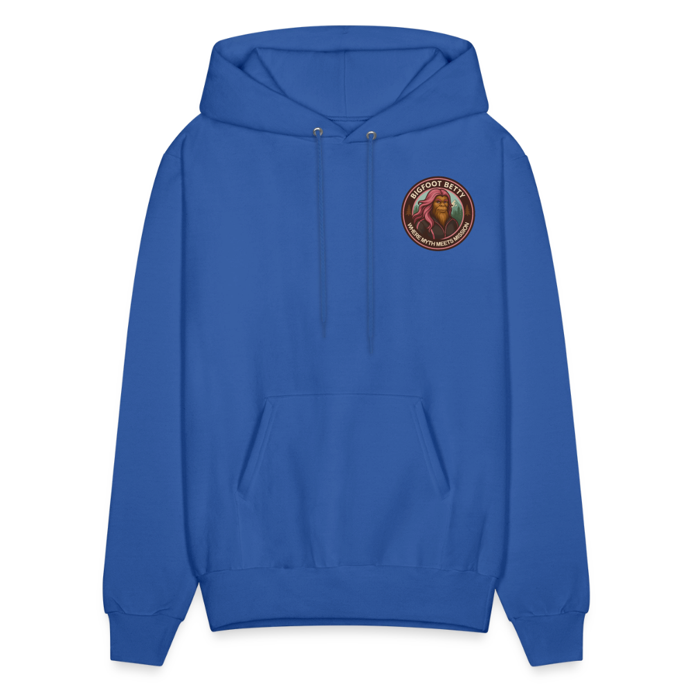 Men's Hoodie - Where Myth Meets Mission (F/B) (RETRO) - royal blue