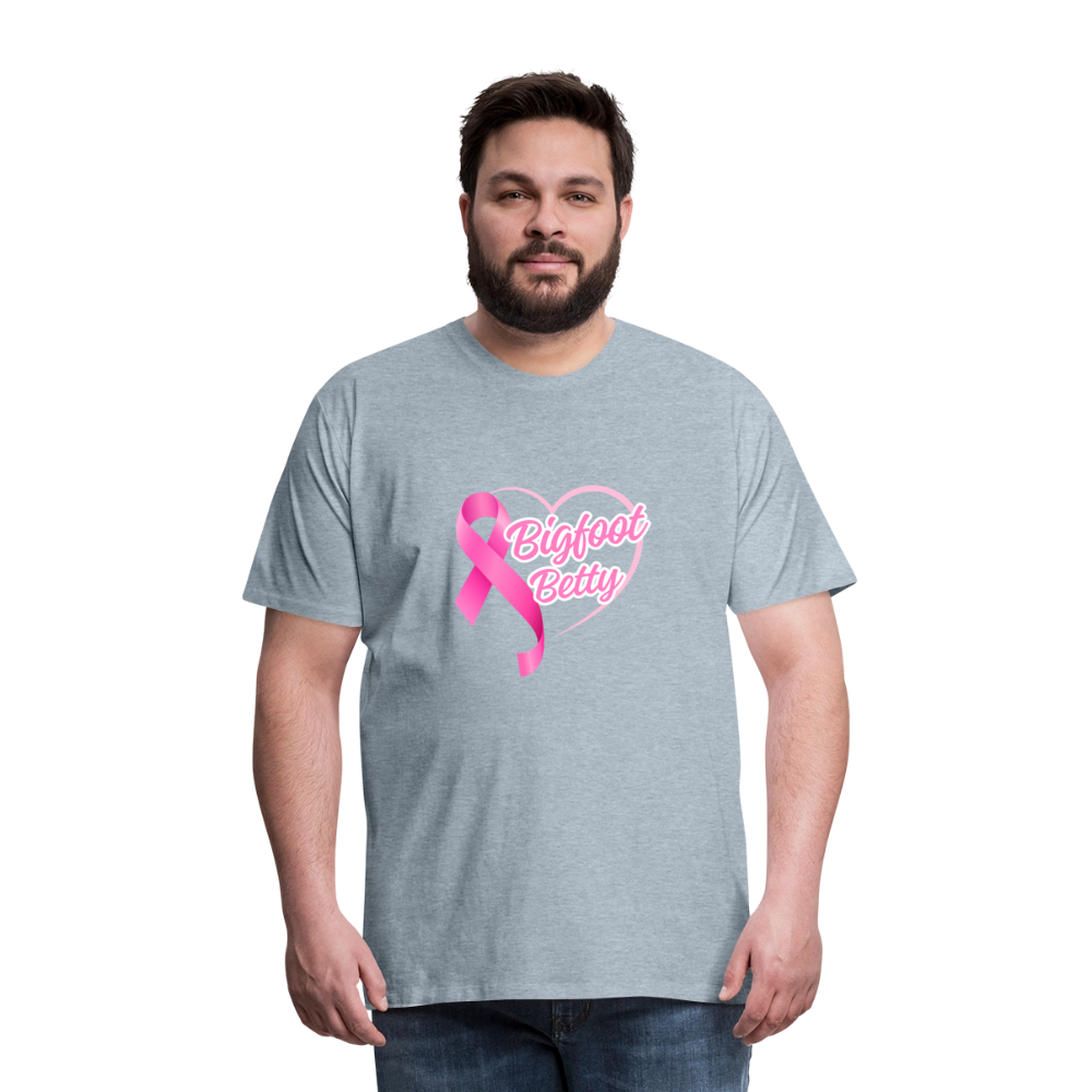 Men's Premium T-Shirt -BFB Pink Ribbon - heather ice blue