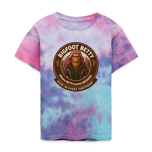 Kid's Tie Dye T-Shirt - Hope in Every Footprint (RETRO) - cotton candy