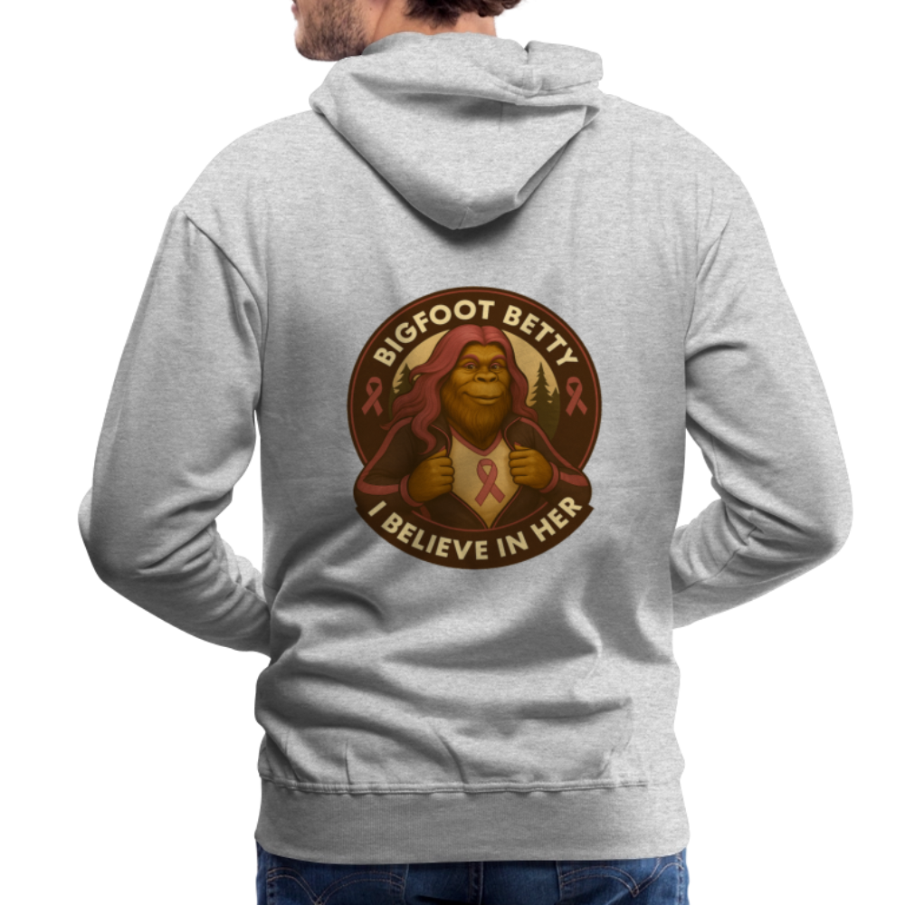 Men’s Premium Hoodie - I Believe In Her (F/B) (RETRO) - heather grey