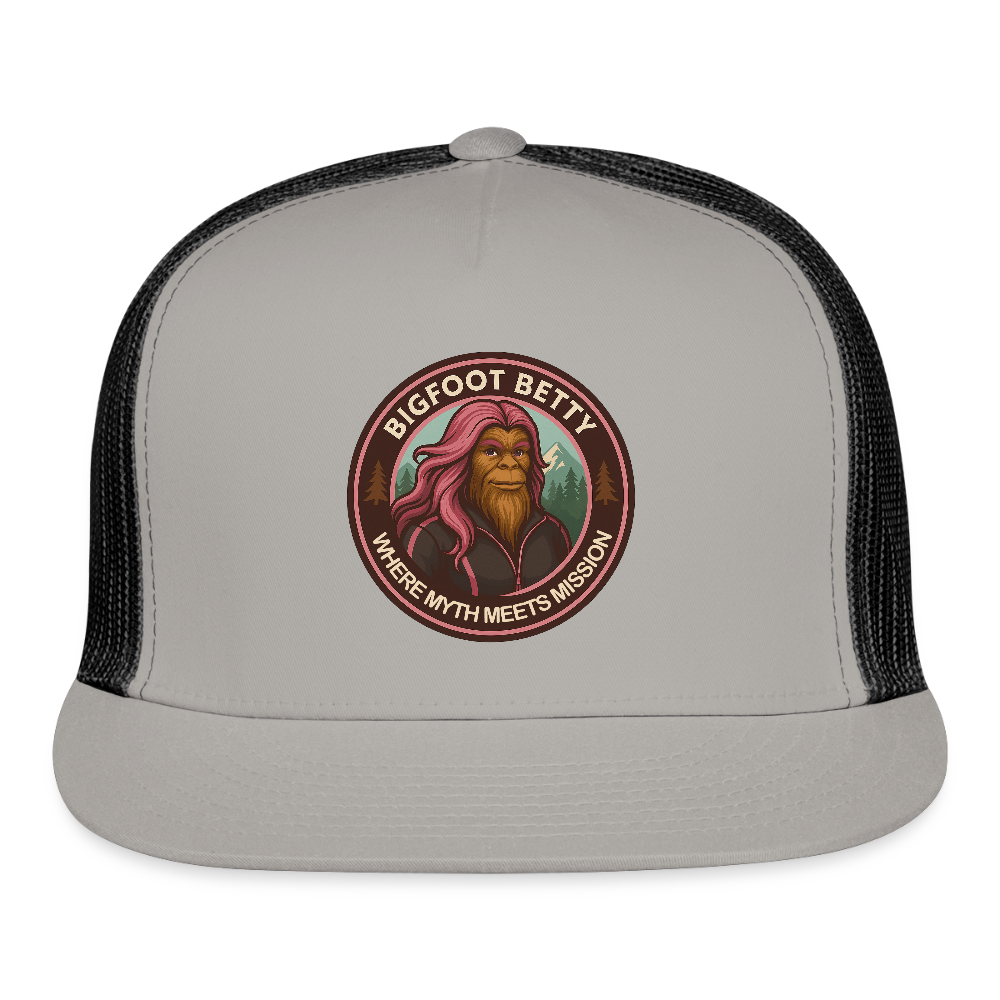 Trucker Hat - Where Myth Meets Mission (RETRO) - gray/black