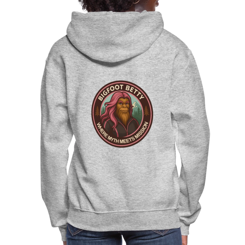 Women's Hoodie - Where Myth Meets Mission (RETRO) - heather gray
